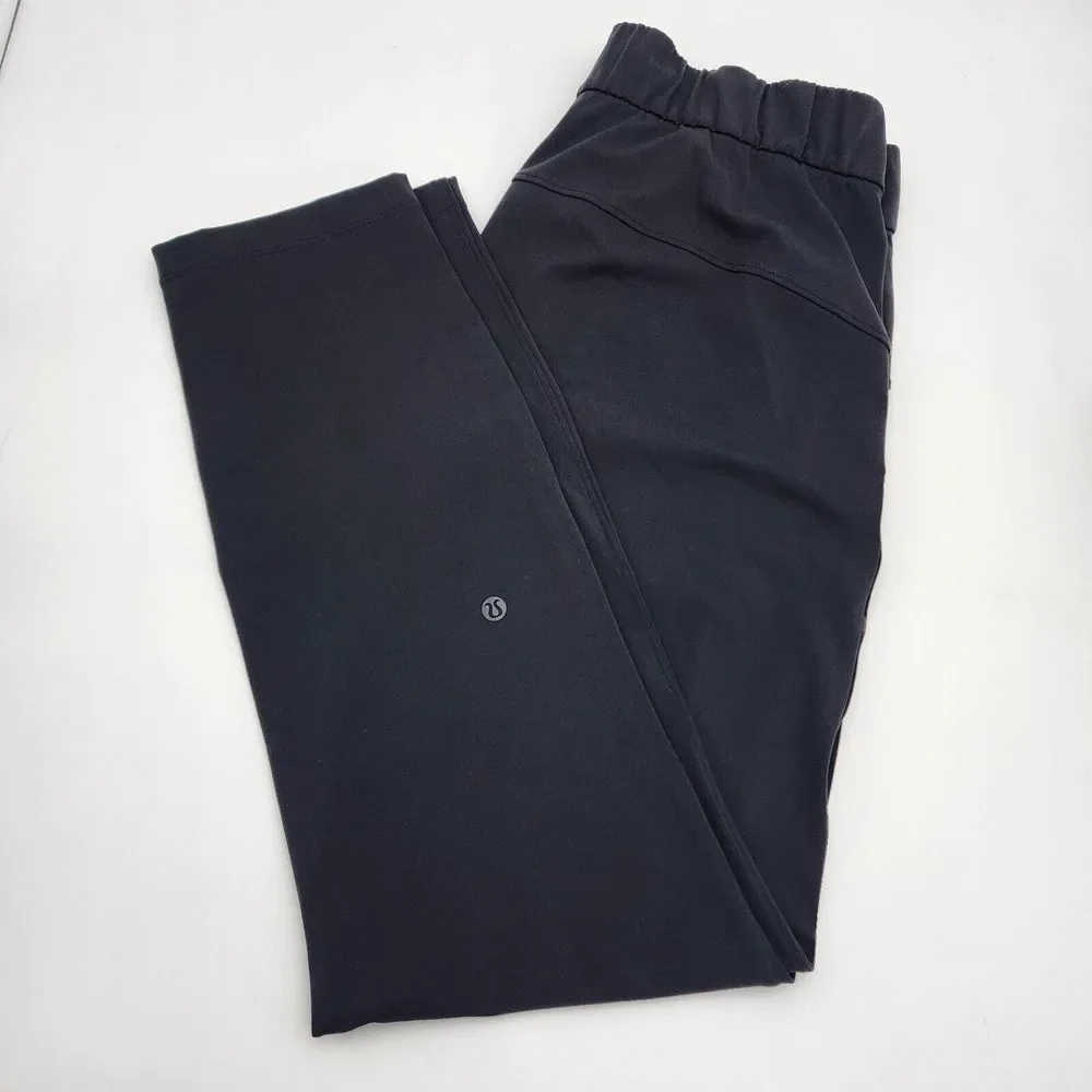 Lululemon On The Fly Pants Women‎ 6 Black Gym Yoga Ankle Stretch